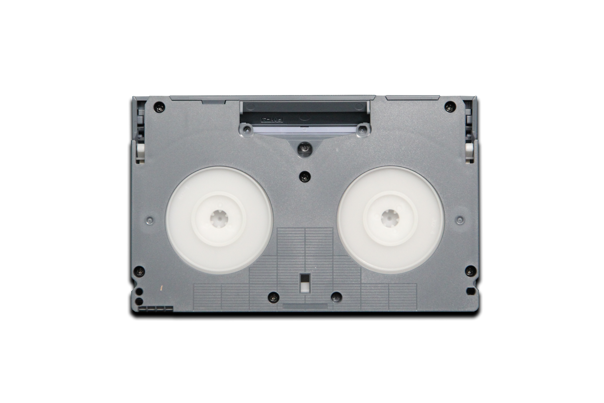 VHS tape cartridge on a white background